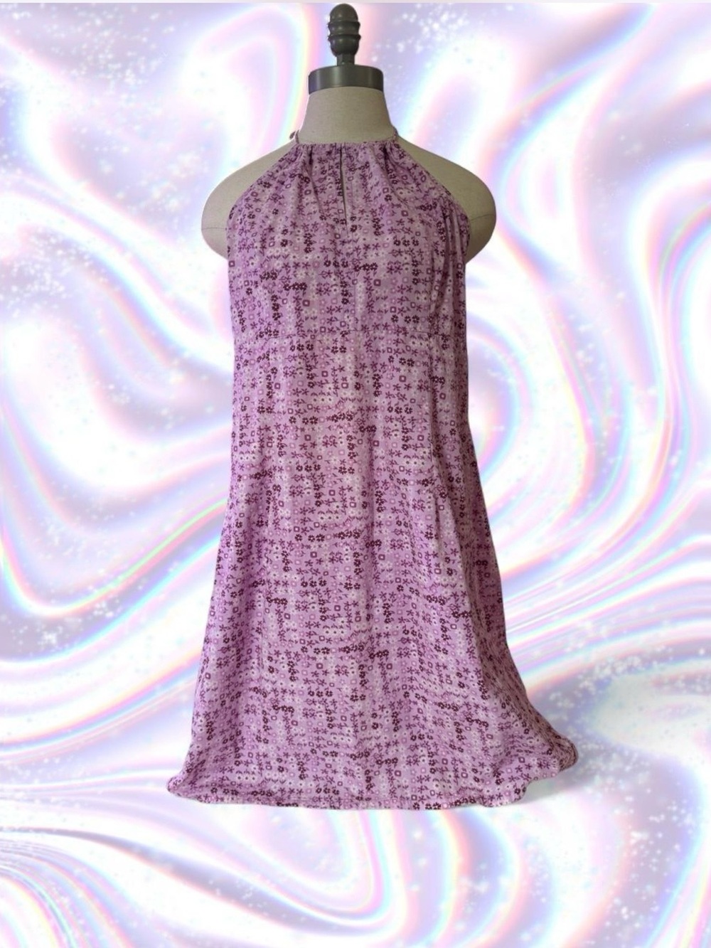 Xhilaration Lavender Halter Swing Dress - Lavender